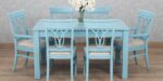 dining armcher in dining set in blue patina