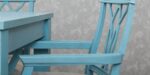 dining armchair in blue patina
