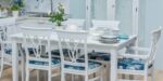 white traditional dining set