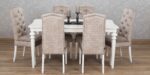 modern dining table with modern chairs