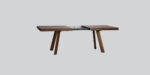 extendable dining table with walnut wood