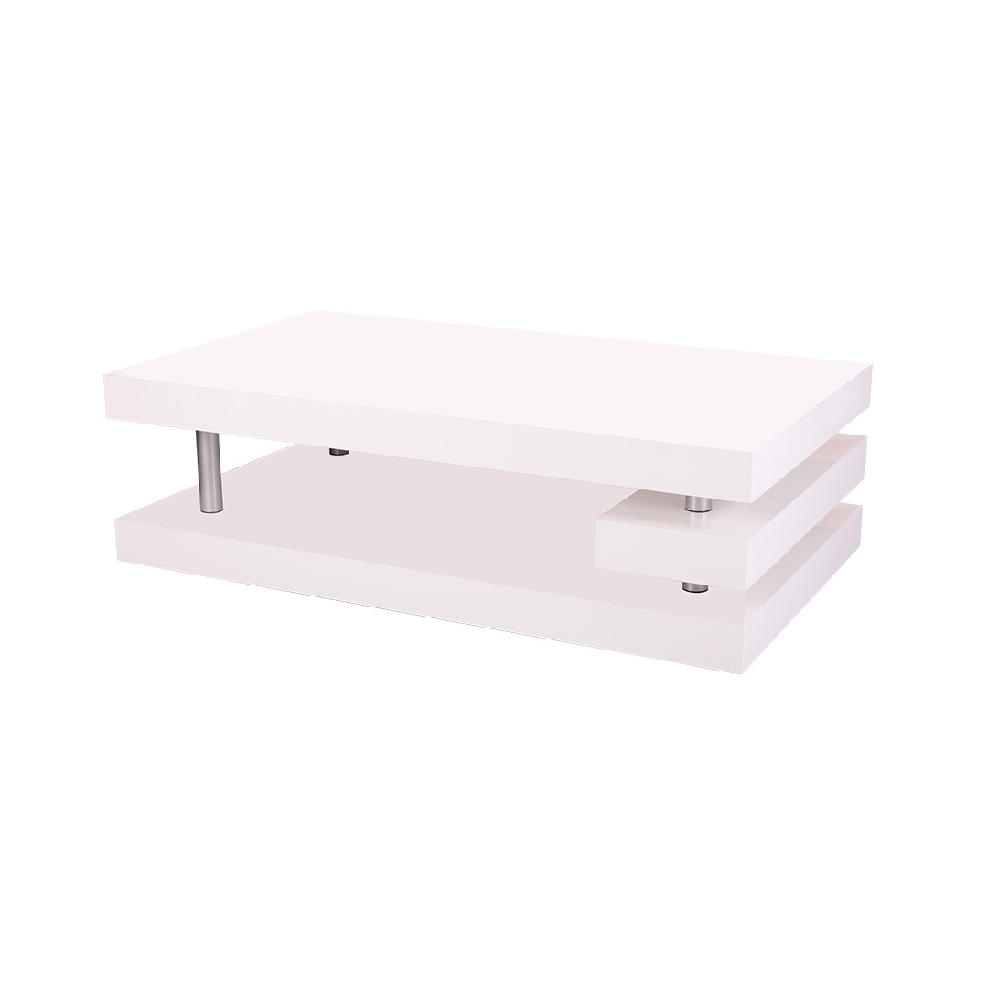 3 level coffee table in white MDF
