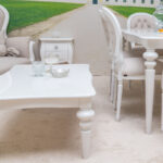 white baroque coffee table