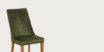 trpezariska stolica zelen plis