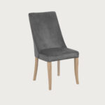 trpezariska stolica siv stof
