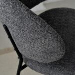 Dining chair with bouclé fabric