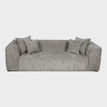 Modular sofa in beige upholstery